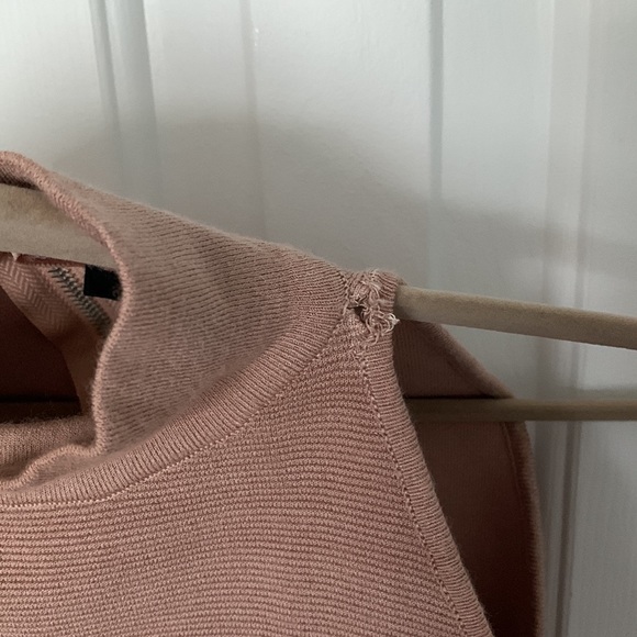 Blush Sleeveless High Neck Crop Top - Picture 5 of 5